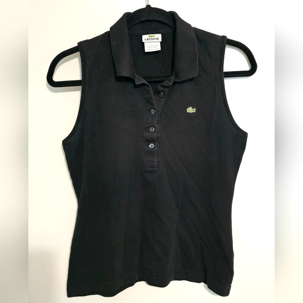 Vintage Lacoste Sleeveless Polo Tailored Fit
